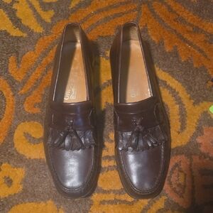 Salvatore Ferragamo Chocolate Tassled Italian Loafers 9.5D EUC